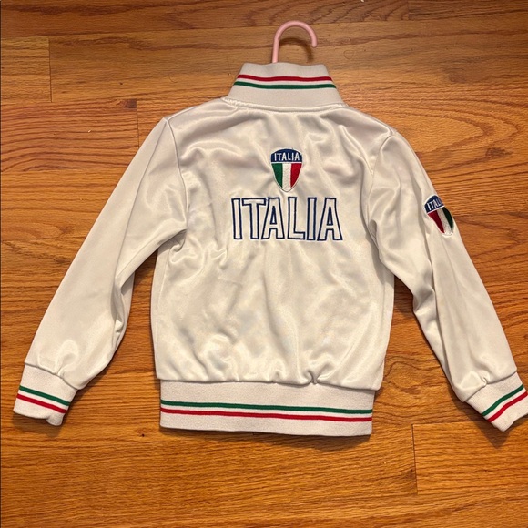 White Italia Track Jacket for kids - Picture 3 of 4